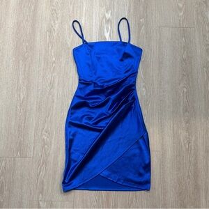 Windsor Royal Blue Satin Mini Dress
